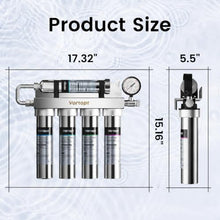 Load image into Gallery viewer, Vortopt Stainless Steel Under Sink Water Filter, Retain Beneficial Minerals