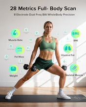 Load image into Gallery viewer, RunStar Smart Scale for Body Weight, Full-Body Bathroom Scale with 8 Electrodes for BMI, Muscle Mass, 3-Metric Display, High-Accuracy Body Composition Monitor with 28 Metrics & App Connectivity