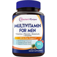 Load image into Gallery viewer, Doctor's Recipes Multivitamin for Men, Comprehensive Daily Multivitamin, Includes Lycopene, Saw Palmetto, Vitamins A, B6, B12, C, D, E, Zinc & More, Heart, Energy, Prostate & Immune Health, 90 Tablets