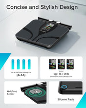 Load image into Gallery viewer, Posture Scale for Body Weight with 8 electrodes, Smart Digital Bathroom Scale for Weight, Body Fat, Muscle Mass 28 Body Composition Metrics, with Larger Platform and Colorful LCD Display,400lbs