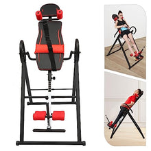 Load image into Gallery viewer, Fujsnmu Inversion Table, 330LBS Heavy Duty Adjustable Foldable Frame with Extended Ankle Lock, Back Pain Relief Kit for Home Gym, Office & Physical Therapy