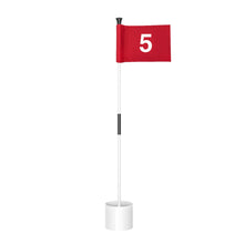 Load image into Gallery viewer, KINGTOP 3 ft White Golf Flagstick Set with Number 5 Flag and Cup