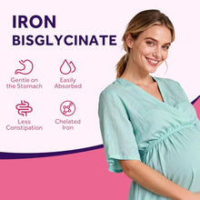 Load image into Gallery viewer, Doctor's Recipes Iron Supplement for Pregnant Women, Chelated Iron Bisglycinate, with Vitamin C for High Absorption, Gentle, Red Blood Cell Production Support, 60 Vegan Caps