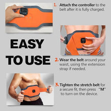 Load image into Gallery viewer, FDA Cleared EMS Belt - Ab Stimulator Belt with 10 Programs for Fat Burning & Muscle Toning - Rechargeable EMS Unit for Men & Women to Sculpt Abs
