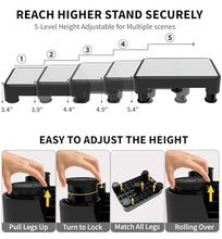 Load image into Gallery viewer, LIFTOZA 5-Level Adjustable Step Stool, 700 LBS Capacity Safety Bed Step for Seniors, Exercise Setp Platform, Portable Stair Assist for Elderly, Wide Step up for Kitchen, Car, Bedside & Shower, White