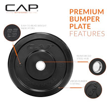 Load image into Gallery viewer, CAP Barbell 160 lb Elite Olympic Weight Set with 7ft Chrome Barbell & Black Bumper Plates