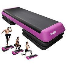 Load image into Gallery viewer, Yes4All Adjustable Workout Aerobic Exercise Step Platform - Pink Black
