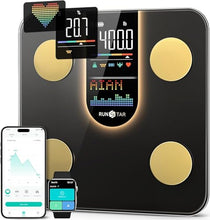 Load image into Gallery viewer, RunStar Scale for Body Weight, Smart Scale with 8-in-1 VA Display, High Precision Bathroom Digital Scale for Body Weight Heart Rate BMI Body Fat 22 Body Composition Sync APP, FSA&HSA Eligible