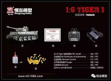Load image into Gallery viewer, TOUCAN RC HOBBY Henglong 1/6 Full Metal German Tiger I RTR RC Tank 3818 Tracks