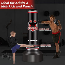Load image into Gallery viewer, Heavy Punching Bag with Stand Adults Teens,70" Freestanding Boxing Bags Kicking Bag Heavy Bag with Boxing Gloves and Electric Air Pump, Kickboxing Training Equipment Bags Thai Fitness Karate
