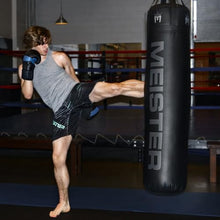 Load image into Gallery viewer, Meister 100lb Filled Heavy Bag for Boxing, MMA & Muay Thai - 60" Professional Kicking & Punching Bag - Black