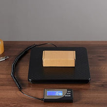 Load image into Gallery viewer, Amazon Basics Digital Shipping Postal Scale with Tare Function, Heavy Duty Weighing Platform, 660 lb Capacity, 1 Ounce Readability, Portable, Black