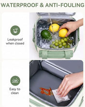 Load image into Gallery viewer, HOMESPON Double Layer Insulated Lunch Bag with Shoulder Strap, 12L, Green
