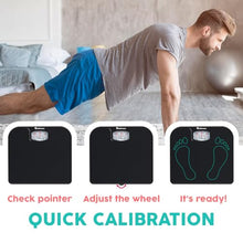 Load image into Gallery viewer, Adamson A21 Analog Scales for Body Weight - Up to 300 LB - New - Anti-Skid Rubber Surface - Large Numbers - Analog Bathroom Scale - Affordable - Durable with 20-Year Assurance - Full Black