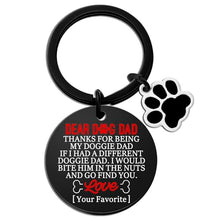Load image into Gallery viewer, Davrock Dog Dad Gifts for Men Best Dog Dad Ever Keychain