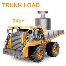 Load image into Gallery viewer, Dwi Dowellin Remote Control Dump Truck Toys for Boys 4-7,Construction Rc car with Lights/Sounds for Kids Age 8-12 Year Old,Ideal for Boys Age 3+