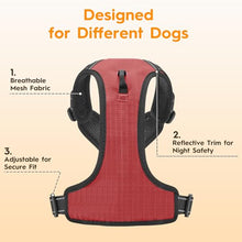 Load image into Gallery viewer, No Pull Dog Harness, No-Choke Soft Padded Reflective Dog Vest Harness with Front Clip & Top Handle, 2 Quick-Release Buckles, Adjustable for Small Medium Large Dogs