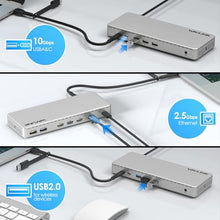 Load image into Gallery viewer, Docking Station 3 Monitors,WAVLINK SM770 Docking Station with Triple HDMI, Dual DP, 100W PD in,10Gb USB A&C,2.5G Ethernet,Compatible with MacBook Neo/Mac OS, SMI Driver & Host USB3.2 Gen 2 Required