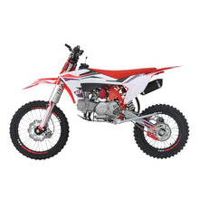 Load image into Gallery viewer, 125CC Dirt Bike Powered by ZONSEN Engine, 4-Speed Manual Clutch, Kick Start, Big 17“/14” Tires (Fully Assembly, White)
