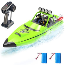 Load image into Gallery viewer, RC Boat for Kids Adults 2.4GHz Remote Control Boats with LED Light for Pool Lakes Water