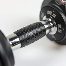 Load image into Gallery viewer, CAP 12.5 lb Pair ADJUSTABELL Adjustable Dumbbell with Contoured Full Rotation Handle, Honeycomb Design, Chrome