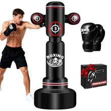 Load image into Gallery viewer, Upgraded Heavy Freestanding Punching Bag for Adults Teens, 70'' Heavy Boxing Bag with Boxing Gloves, Men Women Standing Kickboxing Bag, Kickboxing Bags for Beginners Training MMA Fitness Home Gym