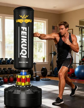 Load image into Gallery viewer, Standing Punching Bag for Adults, Feikuqi 205lbs Boxing Bag with Stand, Shock Absorber, Suction Cup Base, Punching Bag Stand for Adult, Standing Kickboxing Bag for Home Office Gym