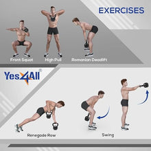 Load image into Gallery viewer, Yes4All 35lb Kettlebell Set of 2 Cast Iron for Dumbbell Weights Exercises