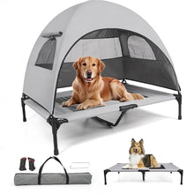 Load image into Gallery viewer, Elevated Outdoor Dog Bed with Canopy – Cooling Camping Tent, Removable Shade, Off-Ground Cot, Medium