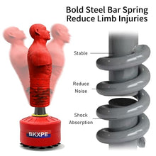 Load image into Gallery viewer, Punching Dummy, Durable Silicone Punching Bag with Large Stable Base for Adults & Kids, Freestanding Training Target for Boxing, Taekwondo, MMA, Home Gym(RED-2)