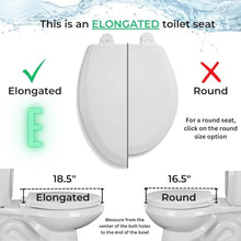 Load image into Gallery viewer, Centoco 3 inch Raised Toilet Seat for Seniors, Elongated, Closed Front with Cover, Plastic, Made in the USA, 3L800STS-001, White