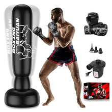 Load image into Gallery viewer, Freestanding Punching Bag for Adults Teens, Thickened Boxing Bag with Stand Kicking Bag Heavy Bag with Boxing Gloves & Electric Air Pump, for Beginners Training MMA Thai Taekwondo Fitness