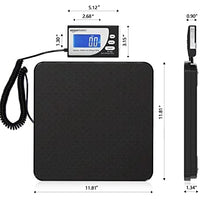 Load image into Gallery viewer, Amazon Basics Digital Shipping Postal Scale with Tare Function, Heavy Duty Weighing Platform, 660 lb Capacity, 1 Ounce Readability, Portable, Black