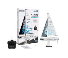 Load image into Gallery viewer, PLAYSTEM Voyager 400 RC Controlled Wind Powered Sailboat in Blue - 26" Tall