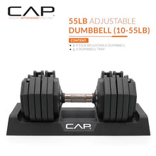 Load image into Gallery viewer, CAP Barbell 55 lb Pair of Adjustable Dumbbells with Full Rotation Copper Handle