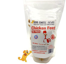 Load image into Gallery viewer, Dog Chits Chicken Feet for Dogs - Dog and Puppy Chews | All-Natural Treats | Large and Small Breeds | Nothing Added | Dehydrated | 30 Pack