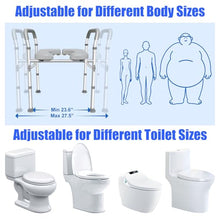 Load image into Gallery viewer, Toilet Seat Risers for Seniors, FSA and HSA Eligible Raised Toilet Seat with Handles, 8-Level Height and 3-Level Width Adjustment, Fits Most Body Sizes and Toilets, for Elderly, Pregnant, and Disabled