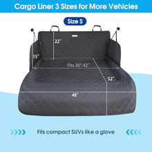 Load image into Gallery viewer, ALLANSING SUV Cargo Liner for Dogs - Heavy-Duty 900D Oxford Waterproof Pet Cargo Protector with 3-Sided Zippered All-Round Protection & TPU Suction Cups, Fits Compact SUVs