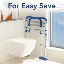 Load image into Gallery viewer, Loyoda Toilet Safety Rails for Seniors,Adjustable Toilet Handles for Elderly and Disabled (350 Lb),Foldable Toilet Rails Fit Most Toilets