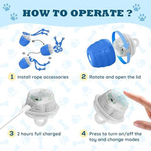 Load image into Gallery viewer, Akpsid Interactive Dog Toys Touch Activated Bouncing & Jumping Dog Ball with Rope, Squeaky Doggie Toys to Keep Them Busy