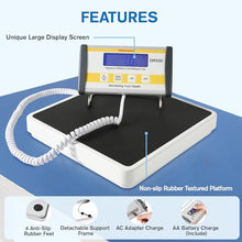 Load image into Gallery viewer, Medical Floor Scale, Digital Physician Scale with BMI, 550 lb/250 kg Capacity, Low-Profile Heavy Duty Bariatric Scale with Anti-Slip Rubber Mat (DR550B)