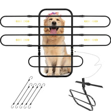Load image into Gallery viewer, Universal Fit Dog Barrier for SUV,Sedan,Truck,Front/Back Seat,Elastic 5 Ropes&Steel Hooks Firmly Fixed,42.5"–62"Width Adjustable,Dog Car Barrier Follow the Seat Movement,Durable Matte Paint