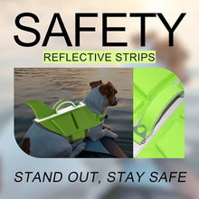 Load image into Gallery viewer, Dogcheer Dog Shark Life Jacket with Extra Foam, High Buoyancy Dog Life Vest with Rescue Handle for Swimming Boating, Reflective Adjustable Puppy Swim Vest for Small Medium Large Dogs, Green - M
