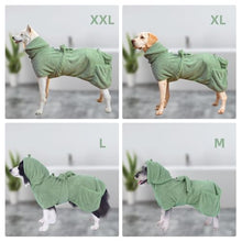 Load image into Gallery viewer, Super Absorbent Dog Bathrobe Pineapple Soft Fast Drying Dogs Towel Robe Adjustable Drying Coat for After Bath with Hood (Pineapple Green, X-Large)