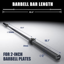 Load image into Gallery viewer, TECHNOAGE 7FT Olympic Barbell, 40LB Olympic Weight Bar with 2-Inch Sleeves-Black