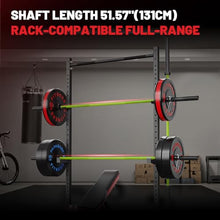 Load image into Gallery viewer, PAPABABE Barbell, 7ft Olympic Barbell 45lb, 30mm Green Chrome Grip & Black 2-Inch Sleeves -(Green/Black)