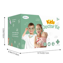 Load image into Gallery viewer, Liberry Doctor Kit for Toddlers 3 4 5 Years Old, 30-Piece Kid Doctor Toy with Stethoscope, Costume, Green Medical Pretend Play, Birthday Gift for Girls Boys