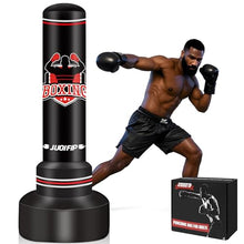 Load image into Gallery viewer, Freestanding Punching Bags for Adults Teens, 70" Freestanding Punching Bag with Stand,Suitable for Kickboxing Martial Arts MMA Dummy Karate Home Gym Training(not Included Pump and Gloves)