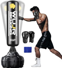 Load image into Gallery viewer, 70'' Freestanding Punching Bag with Boxing Gloves Heavy Boxing Bag with Suction Cup Base for Adult Men Stand Kickboxing Bag