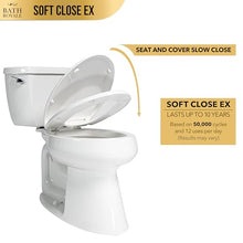 Load image into Gallery viewer, Bath Royale Soft Close Toilet Seat Round with Lid BR500-00 White, Comfortable, Durable, Sturdy, Stain-Resistant and Easy to Clean, Fits All Toilet Brands, Executive Series